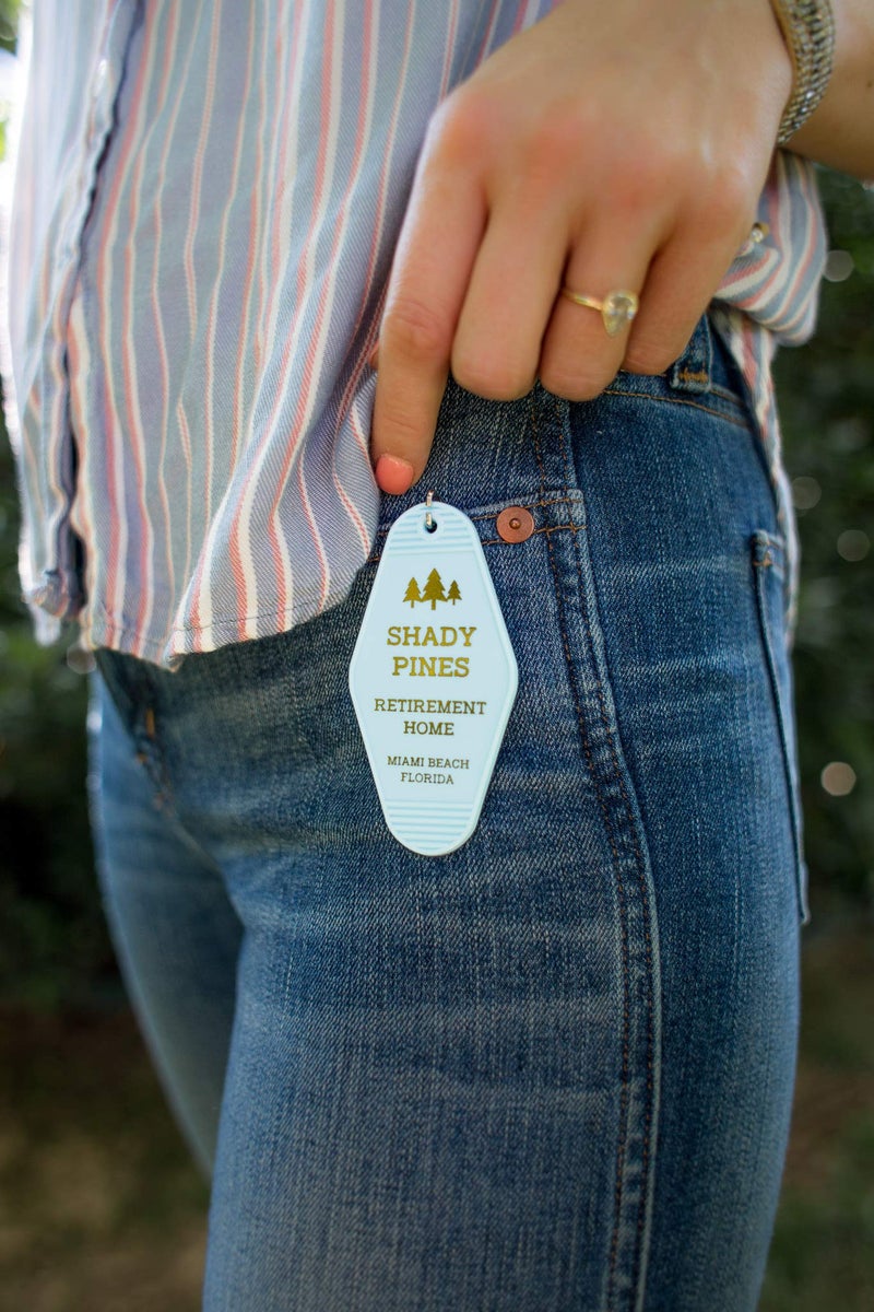 Chillkat Vintage Hotel Motel Keychain (Light Blue Shady Pines) - Image 3